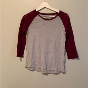Three Quarters Length Long Sleeve Top